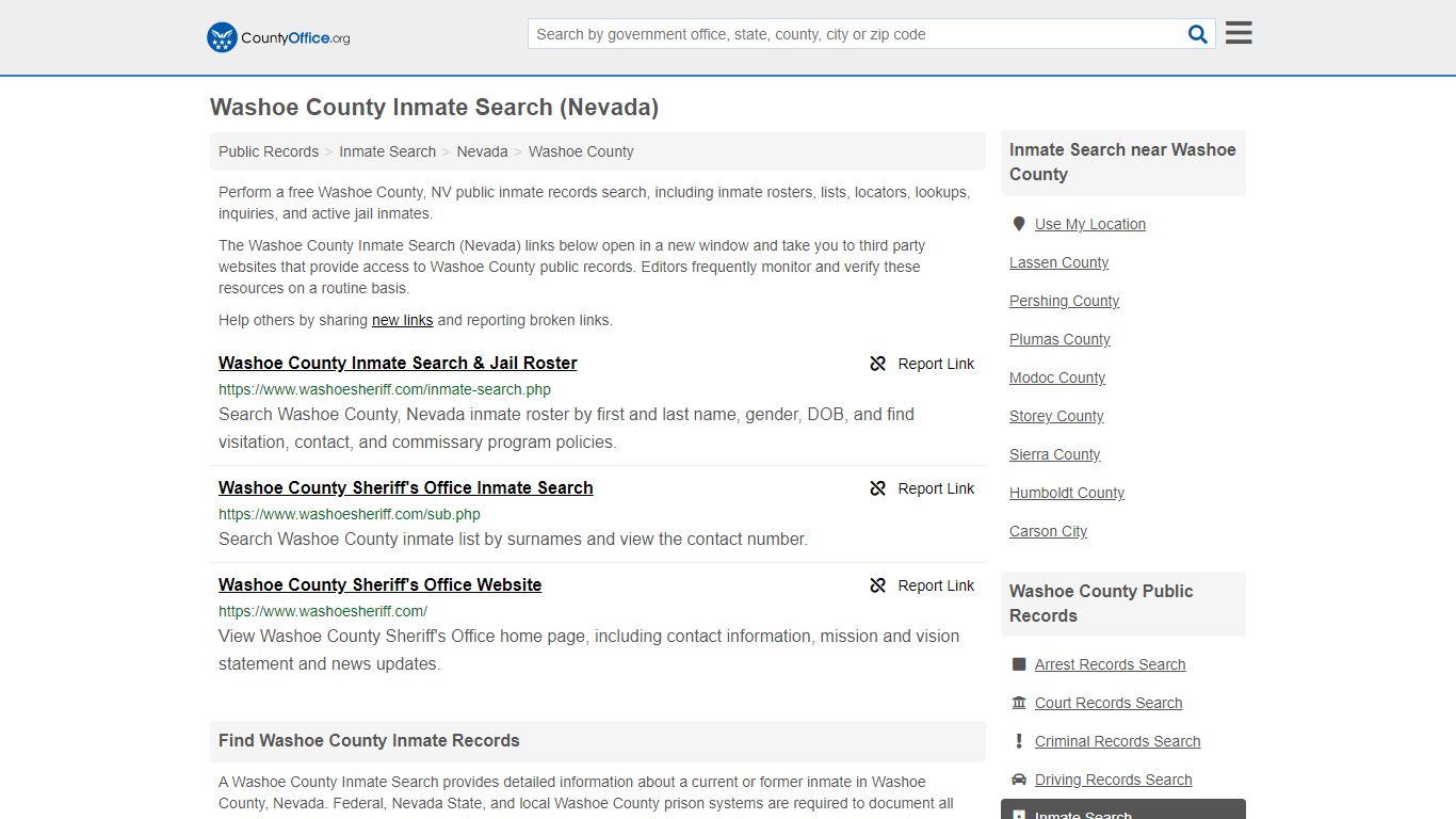 Inmate Search - Washoe County, NV (Inmate Rosters & Locators)